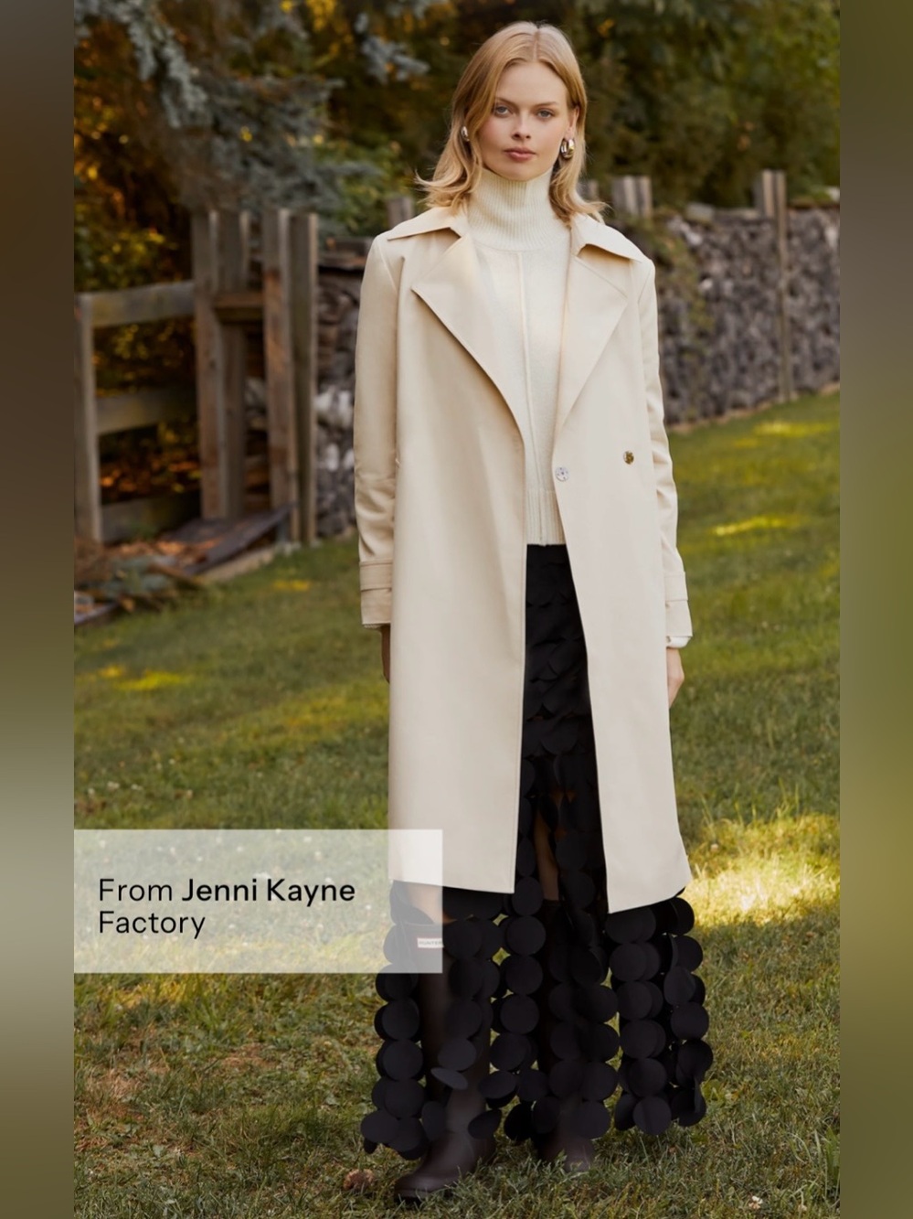 CAARA Gale Trench Coat S Beige NWT Jenni Kayne Factory Belted